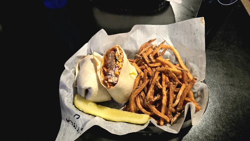 Brisket Wrap with French Fries